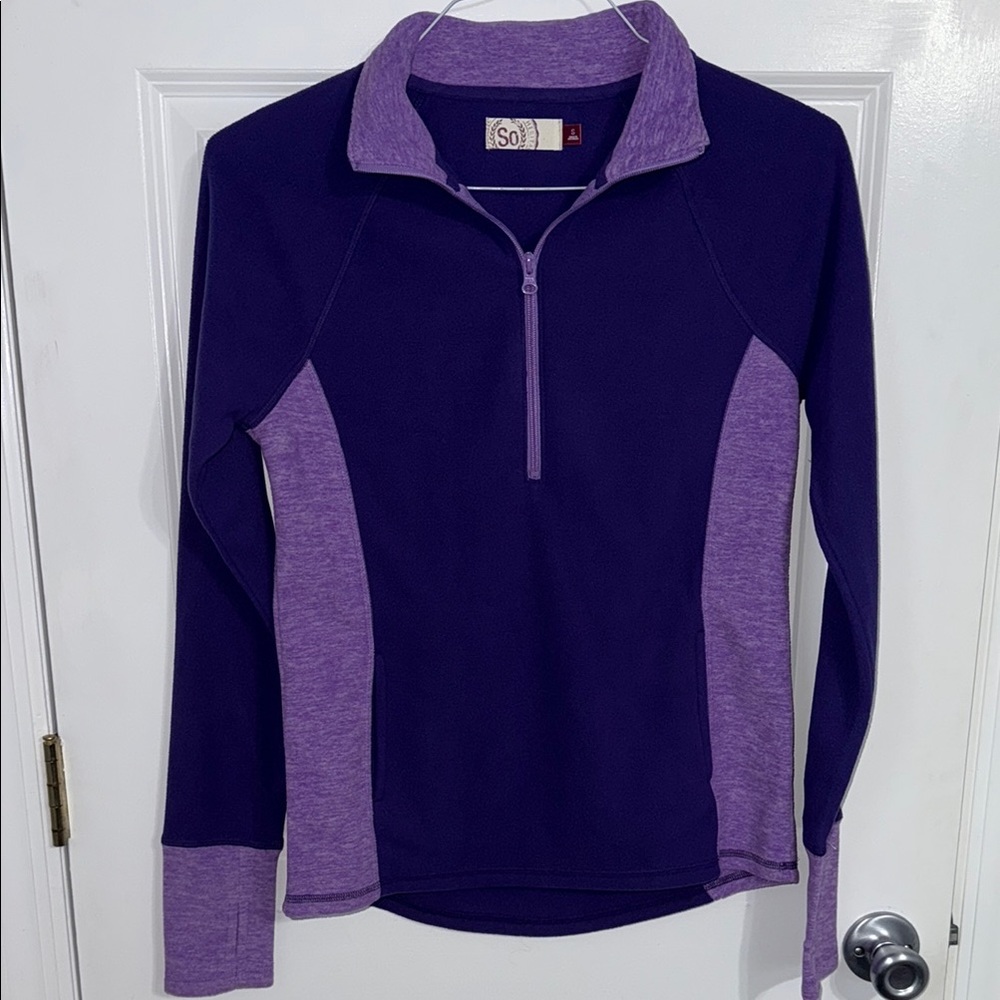 SO Women's Purple Quarter-Zip Top